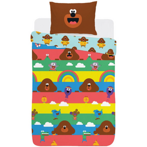 Hey Duggee | Stripe Toddler/Cot Bed Quilt Cover Set | Little Gecko