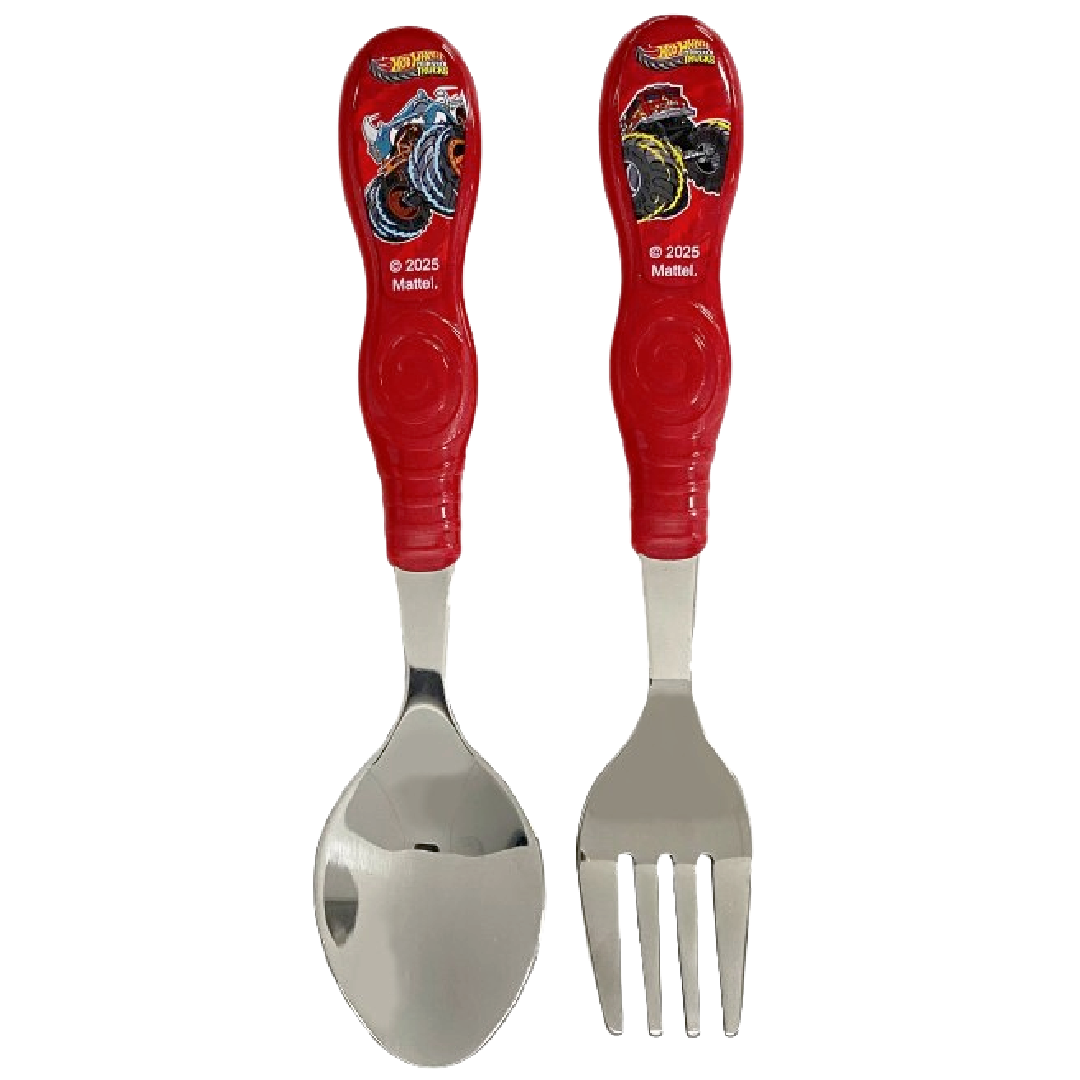 Hot Wheels | 2 Piece Cutlery Set | Little Gecko