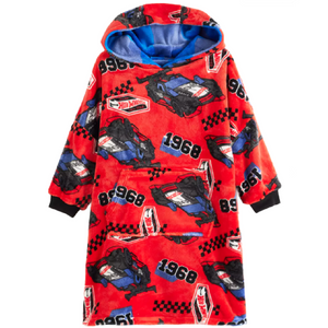 Hot Wheels | Reversible Fleece Snuggle Hoodie | Little Gecko