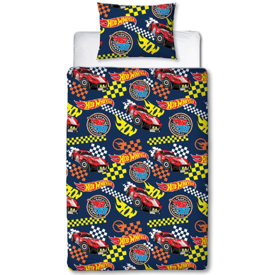 Hot Wheels | Single Bed Quilt Cover Set - Racer | Little Gecko