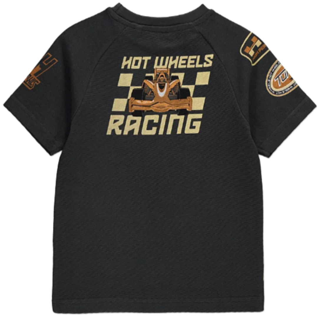 Hot Wheels | Black T-Shirt & Shorts Set | Little Gecko
