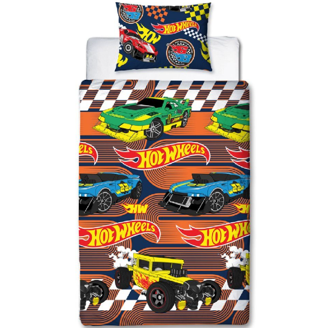 Hot Wheels | Single Bed Quilt Cover Set - Racer | Little Gecko