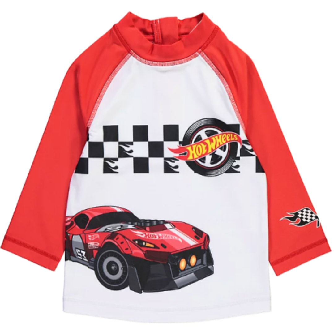 Hot Wheels | Rashie Swim Top | Little Gecko