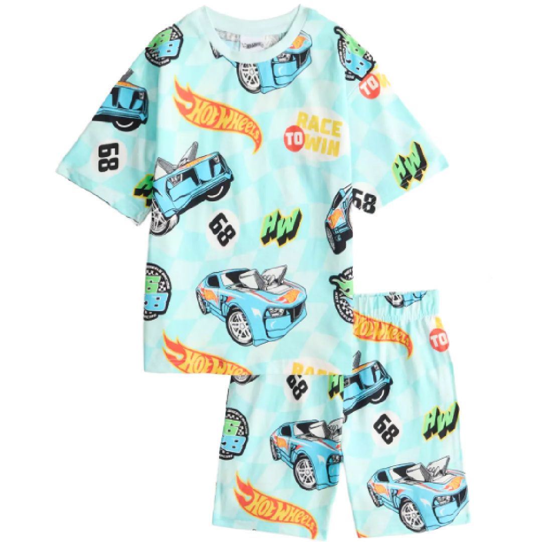 Hot Wheels | Blue Pyjama Set | Little Gecko