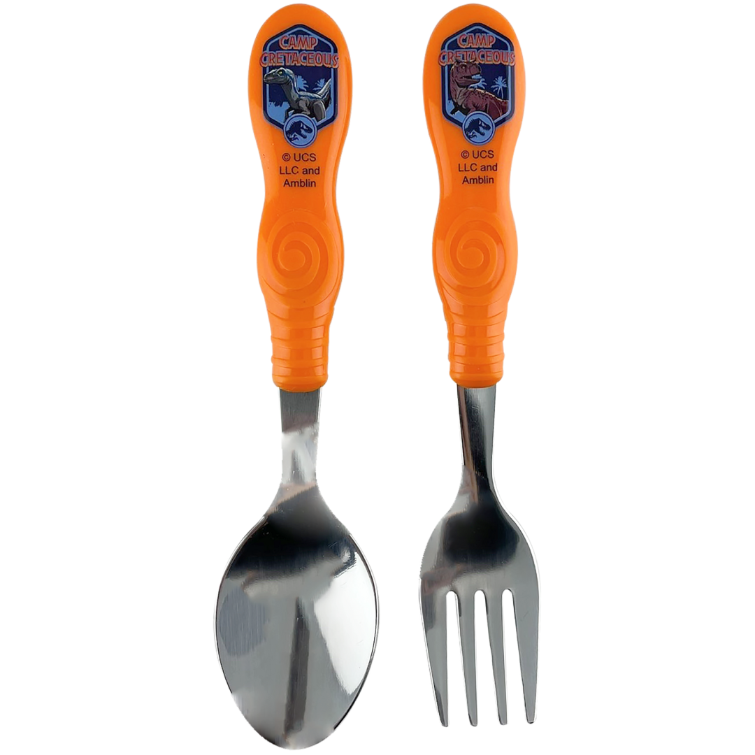 Jurassic World | 2pc Cutlery Set | Little Gecko