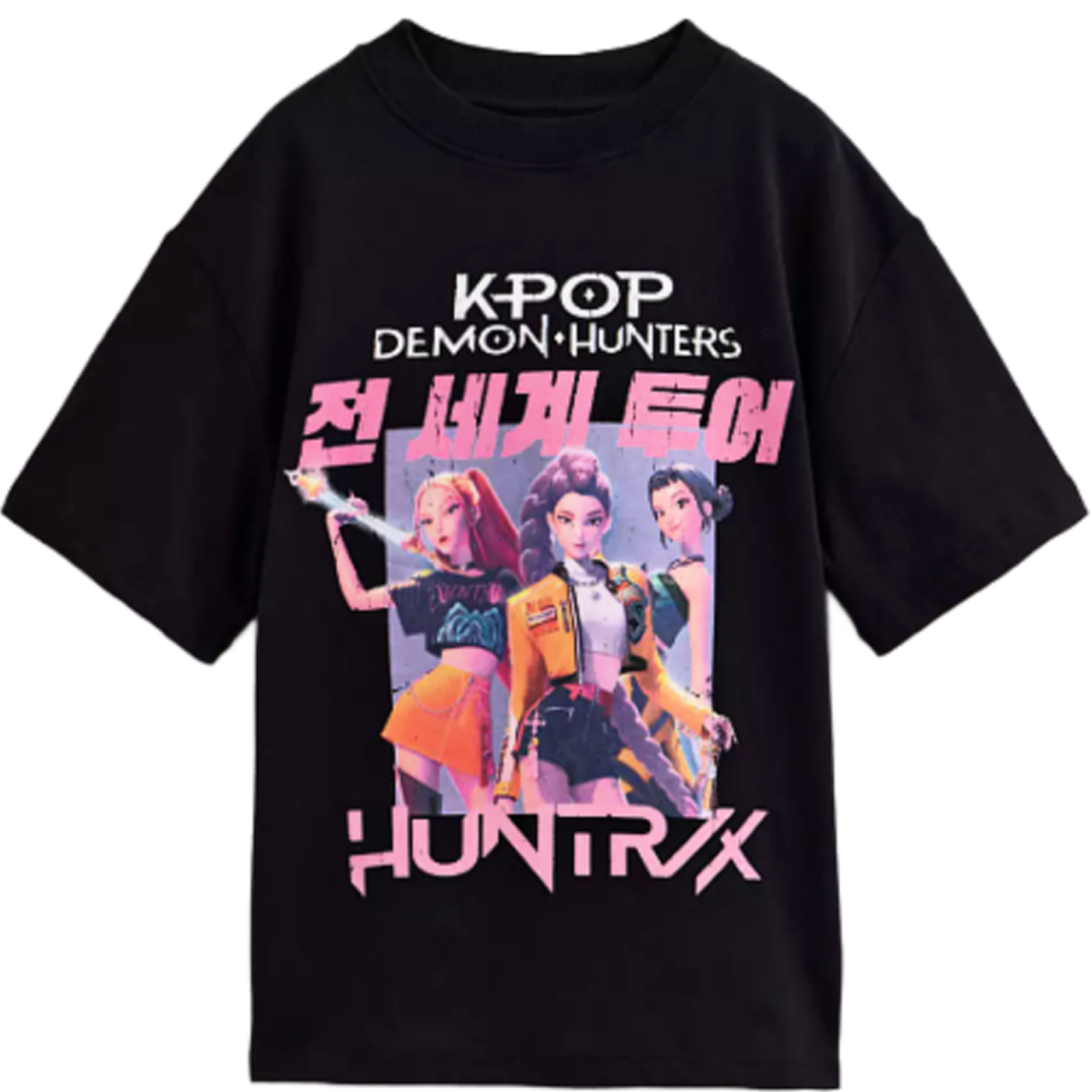 KPop Demon Hunters | Black T-Shirt | Little Gecko
