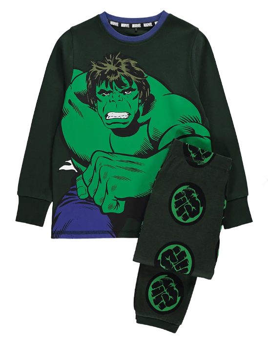 THE AVENGERS Dark Green Hulk Pyjama Set