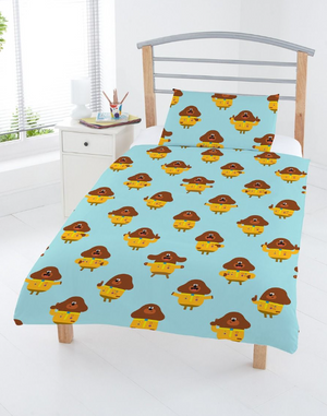 Hey Duggee | Stripe Toddler/Cot Bed Quilt Cover Set | Little Gecko