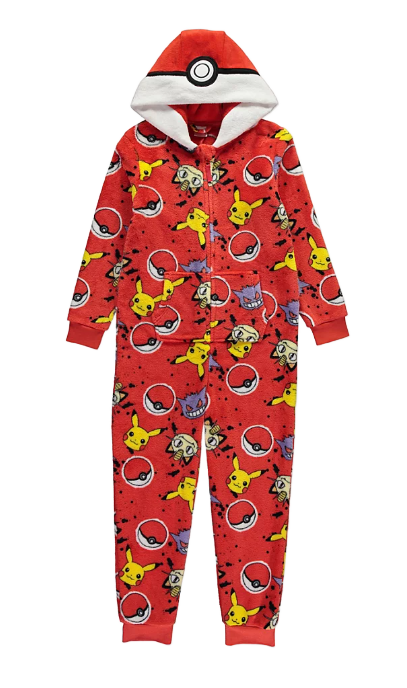 POKEMON Red Fleece All-In-One