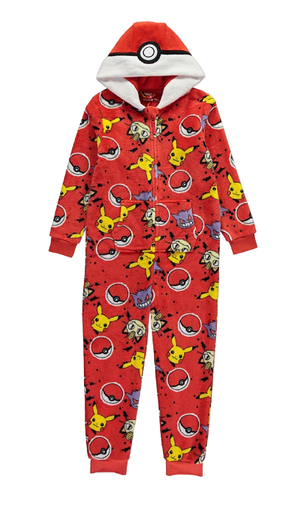 POKEMON Red Fleece All-In-One