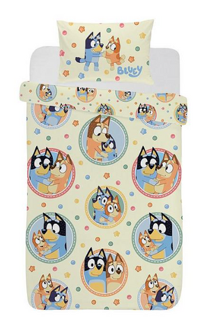 BLUEY Single Bed Quilt Cover Set - Happy