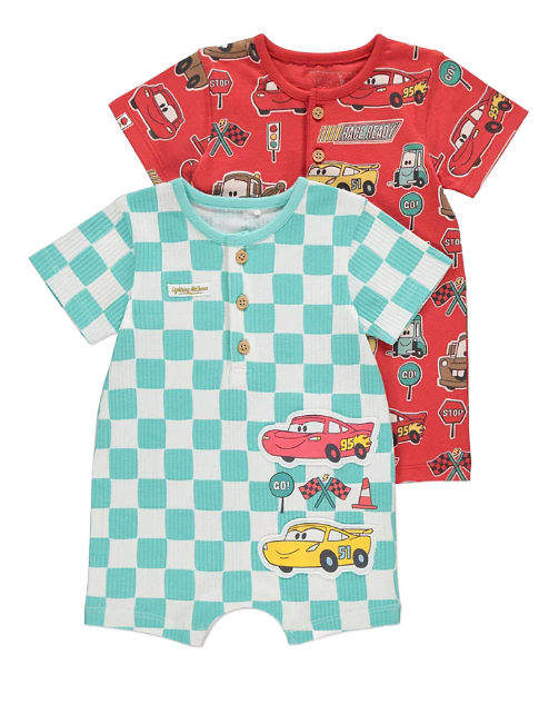 DISNEY CARS 2 Pack Rompers