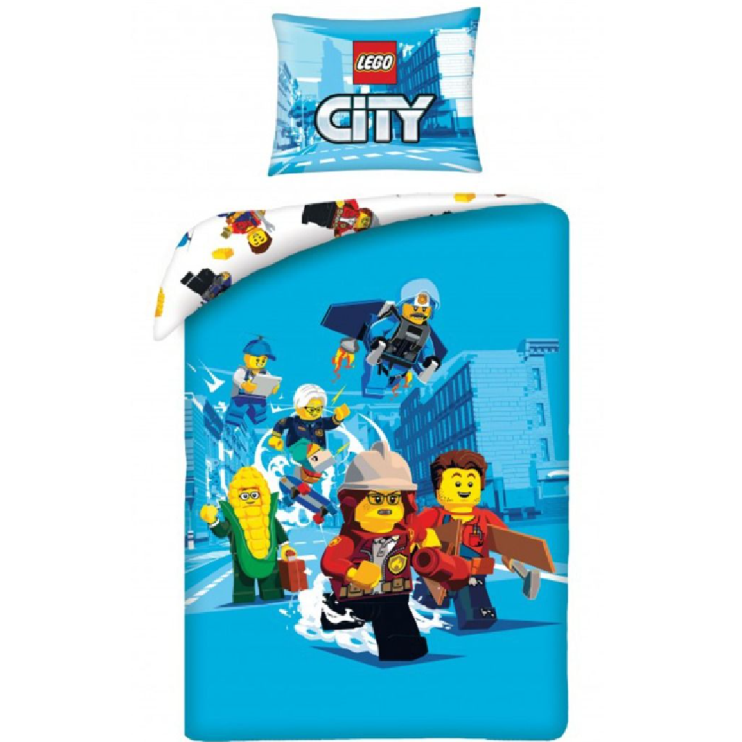 Lego City | Heroes Single Bed Quilt Cover Set | Little Gecko