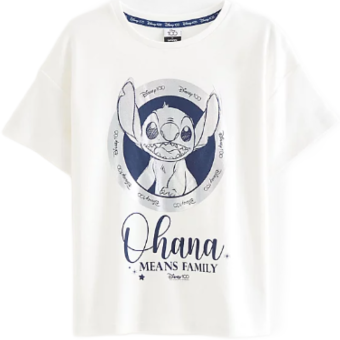 Lilo & Stitch | White Ohana T-Shirt | Little Gecko