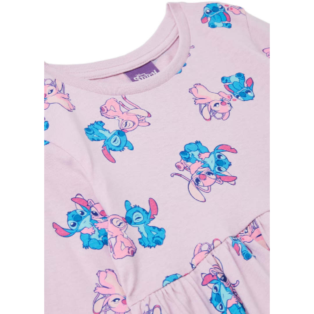 Lilo & Stitch | Lilac All Over Print Dress | Little Gecko