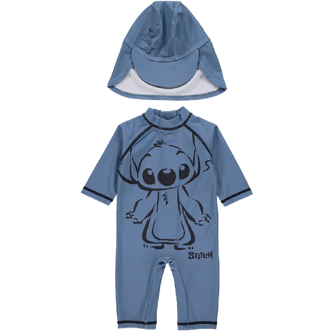 Lilo & Stitch | Blue Sunsuit & Hat Set | Little Gecko