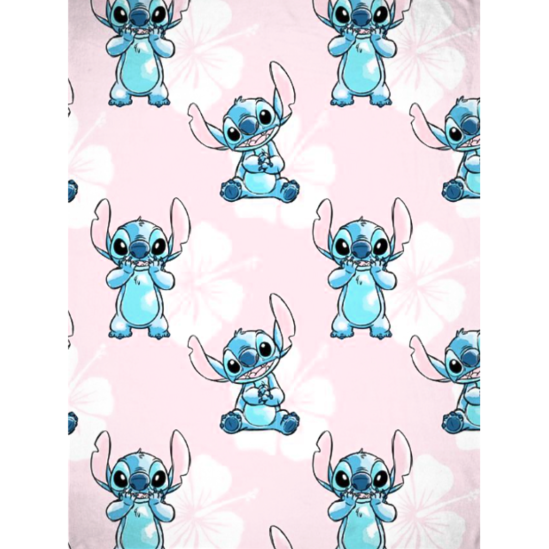 Lilo & Stitch | Floral Garden Fleece Blanket | Little Gecko