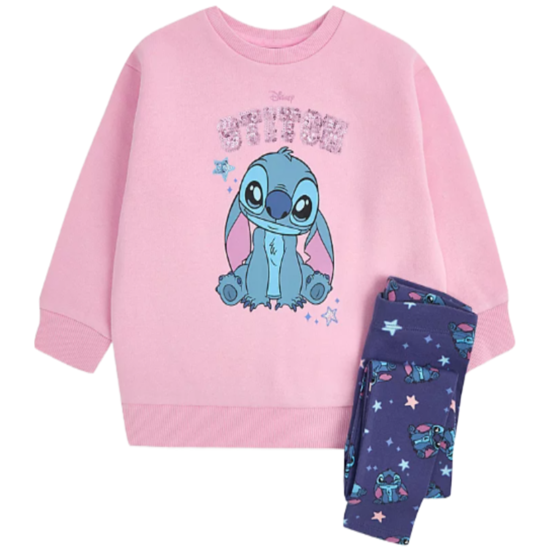 Lilo & Stitch | Pink Sweatshirt & Leggings Set | Little Gecko