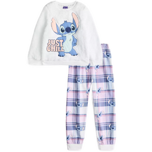 Lilo & Stitch | Fleece Top Check Pyjamas | Little Gecko