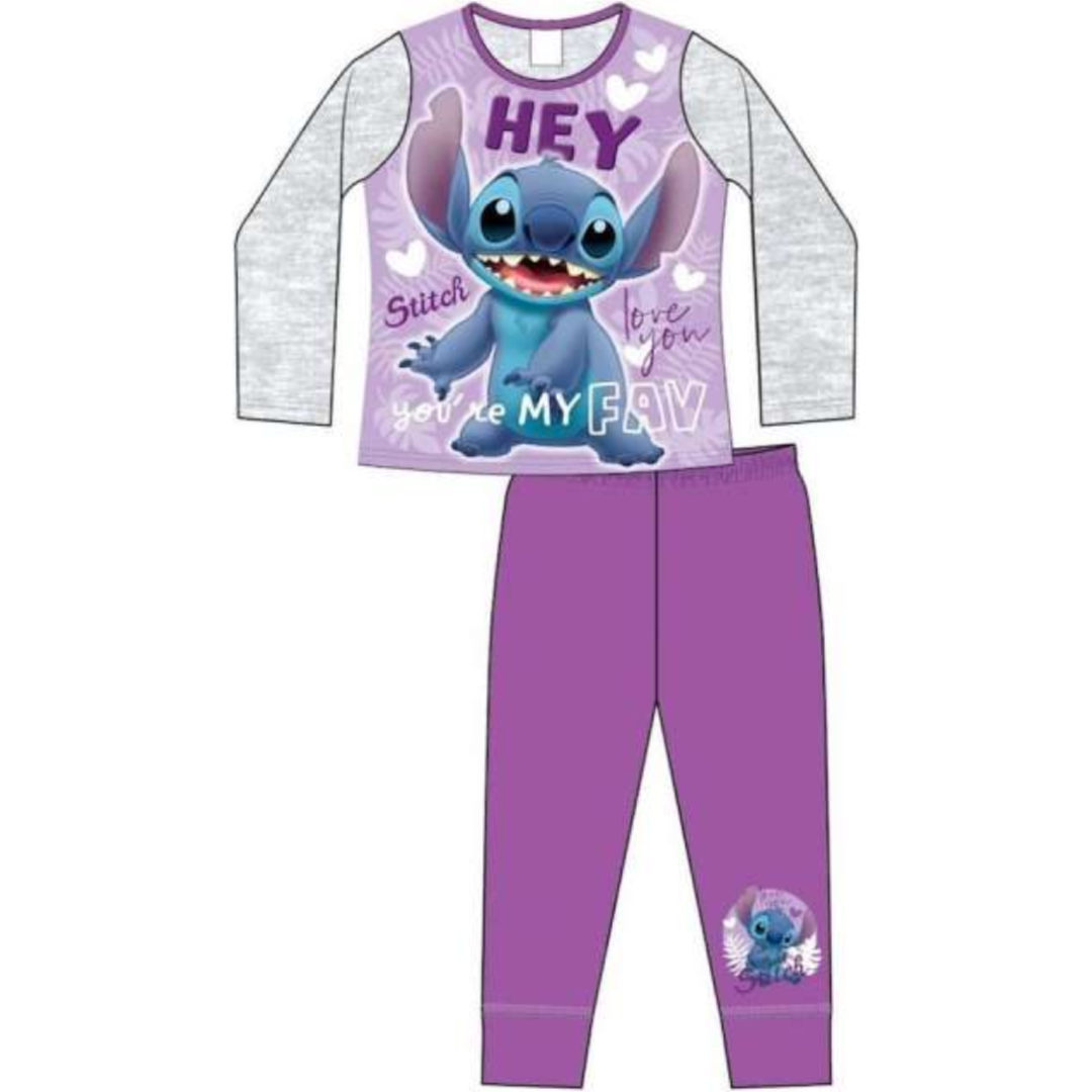 Lilo & Stitch | Grey/Purple Pyjamas | Little Gecko