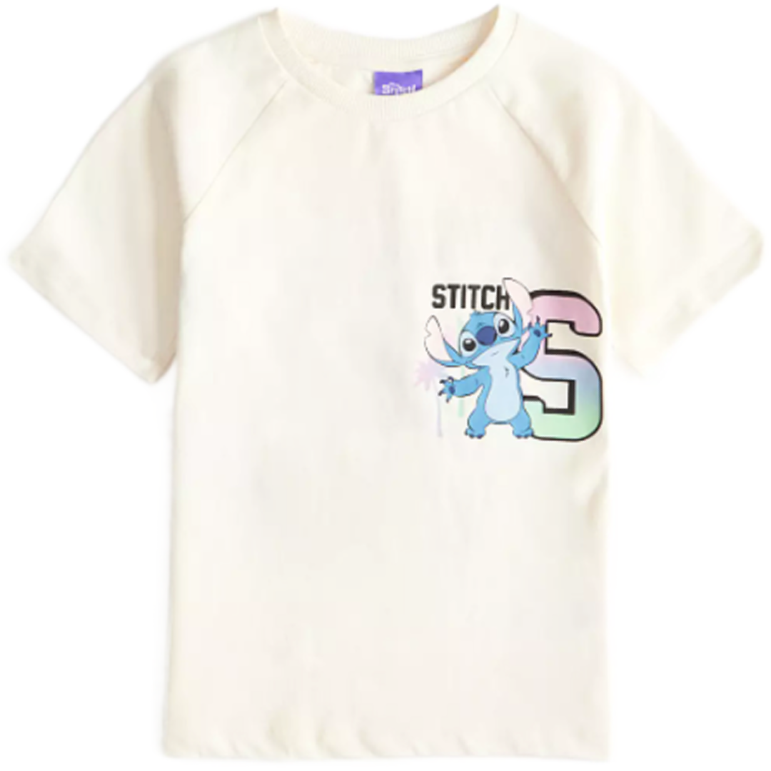 Lilo & Stitch | Cream Short Sleeve T-Shirt | Little Gecko