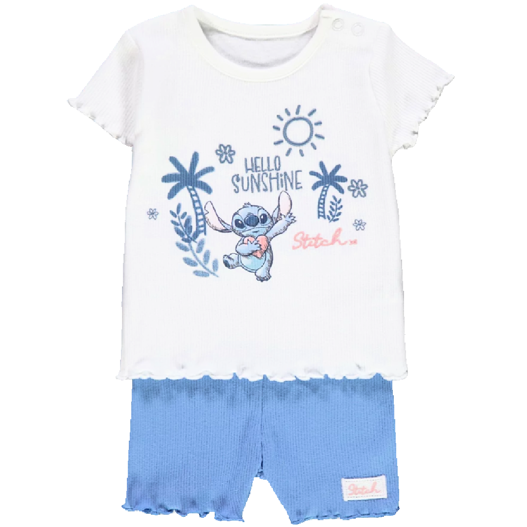 Lilo & Stitch | Hello Sunshine T-Shirt & Shorts Set | Little Gecko