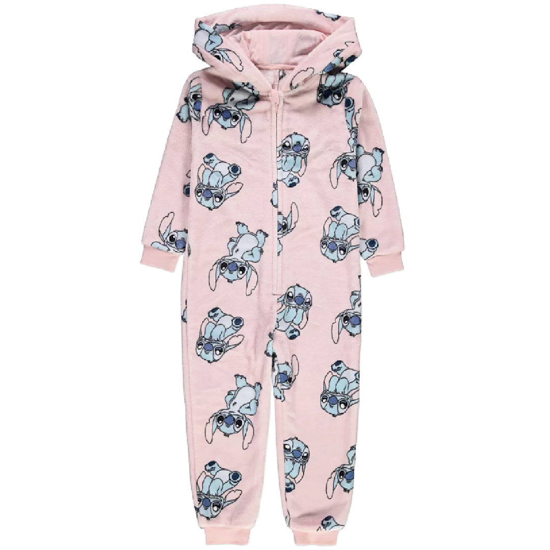 Lilo & Stitch | Pink Fleece All-In-One | Little Gecko