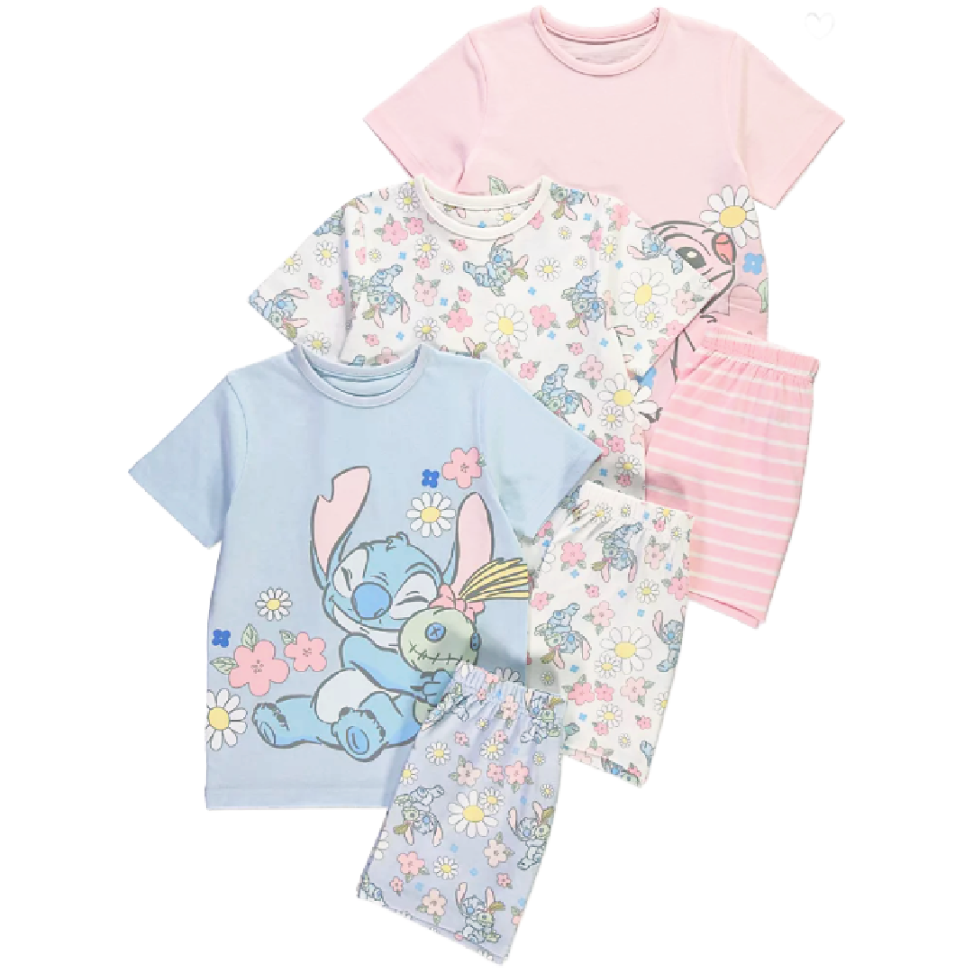 Lilo & Stitch | 3pk Shortie Pyjamas | Little Gecko