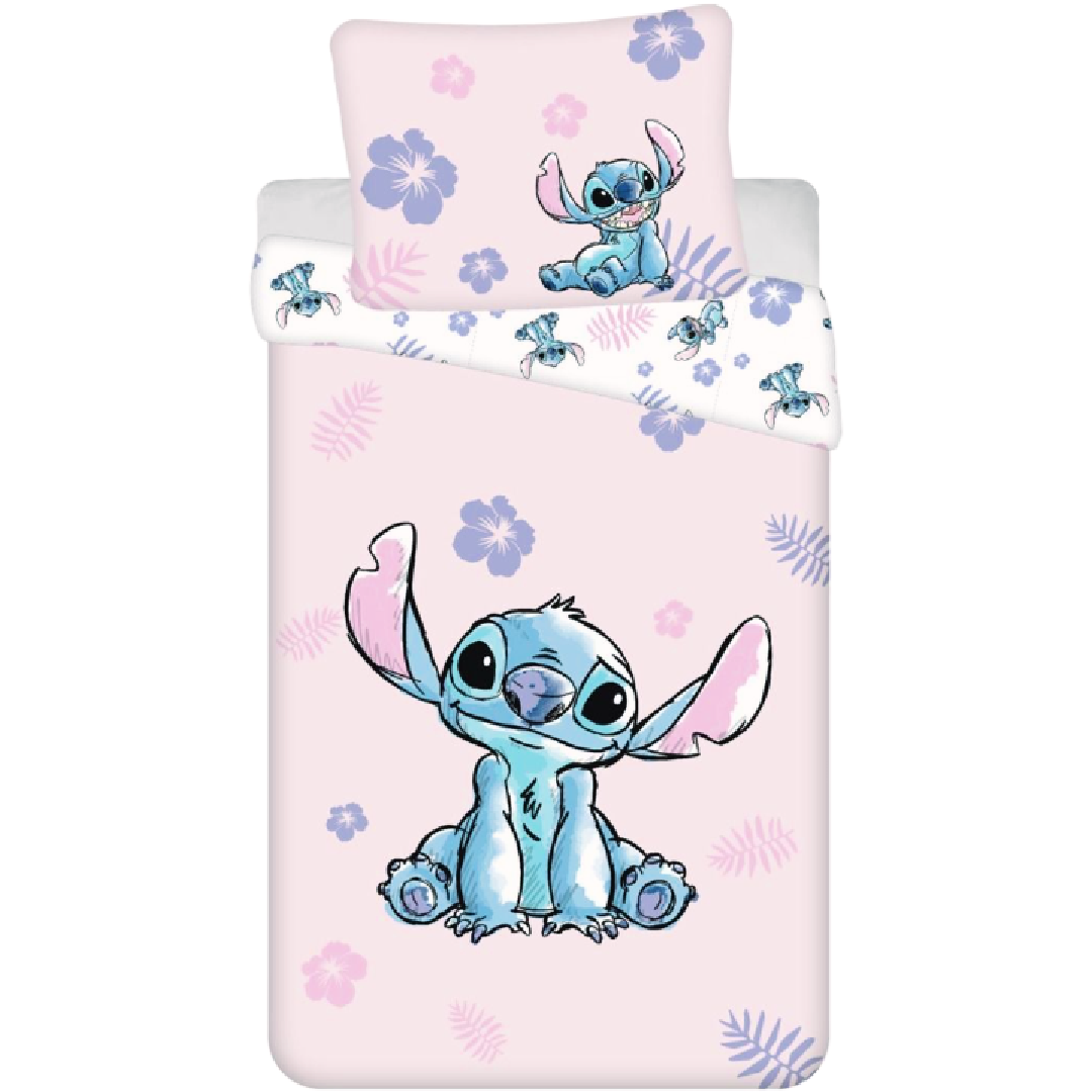 Lilo & Stitch | Single Bed Quilt Cover Set - Pink | Little Gecko
