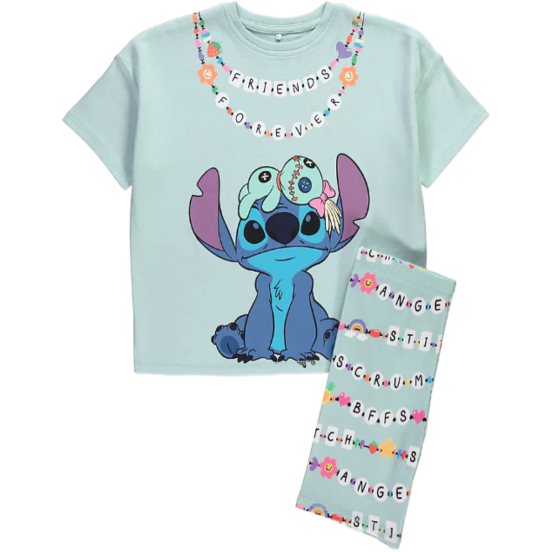 Lilo & Stitch | Mint Shortie Pyjamas | Little Gecko