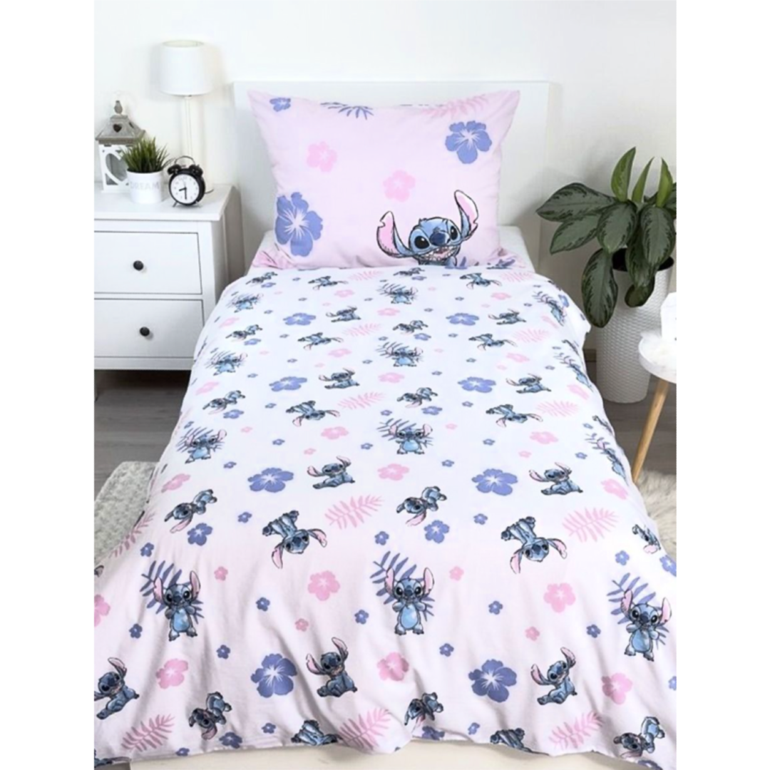 Lilo & Stitch | Single Bed Quilt Cover Set - Pink | Little Gecko
