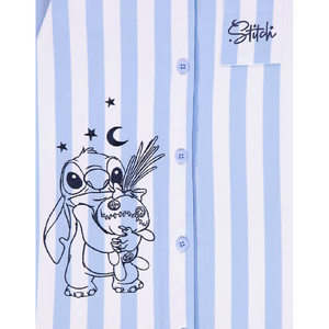 Lilo & Stitch | Blue Striped Fleece Nightie | Little Gecko