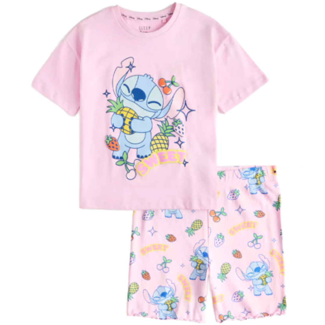 Lilo & Stitch | Pink Pyjama Set | Little Gecko