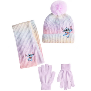 Lilo & Stitch | Ombre Beanie, Scarf & Gloves Set | Little Gecko