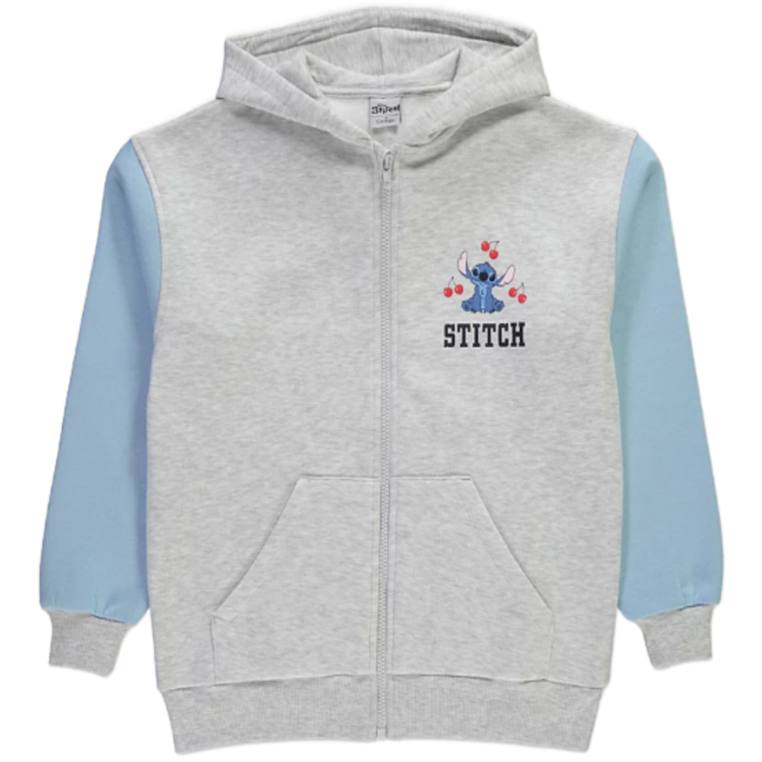 Lilo & Stitch | Blue/Grey Zip Hoodie | Little Gecko