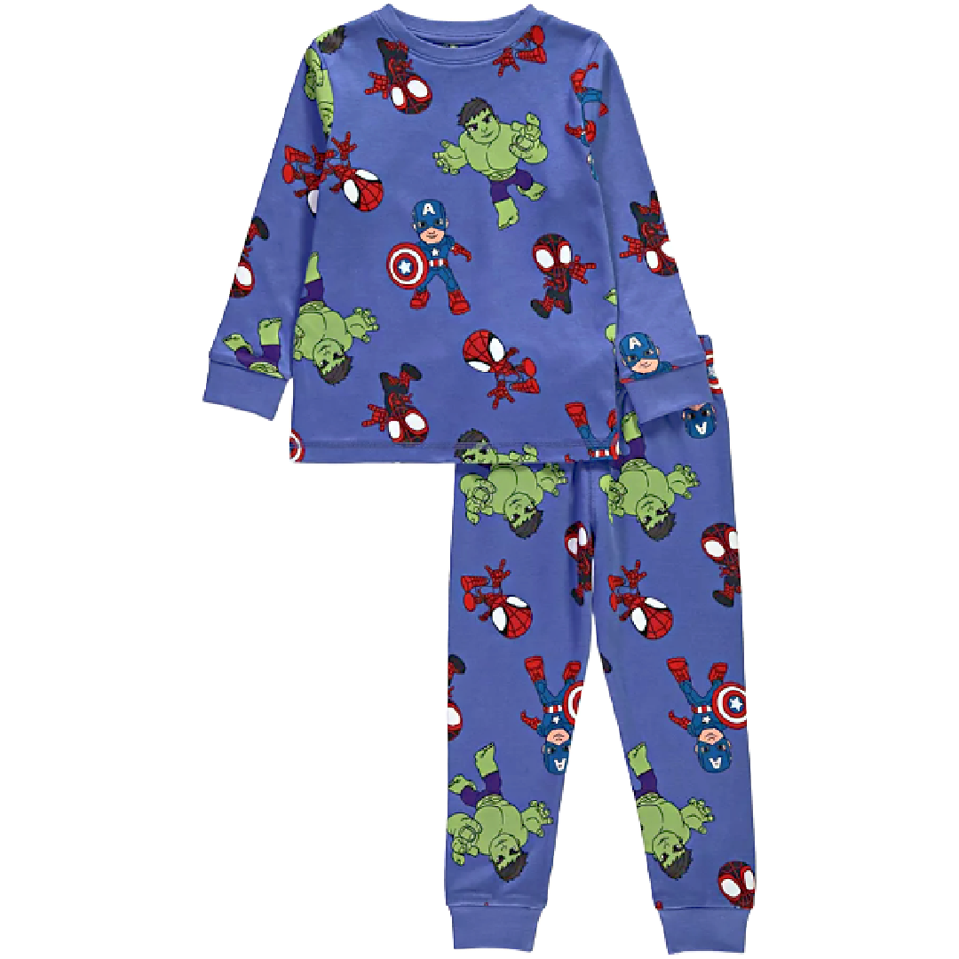 Marvel Comics | Blue Long Pyjamas | Little Gecko