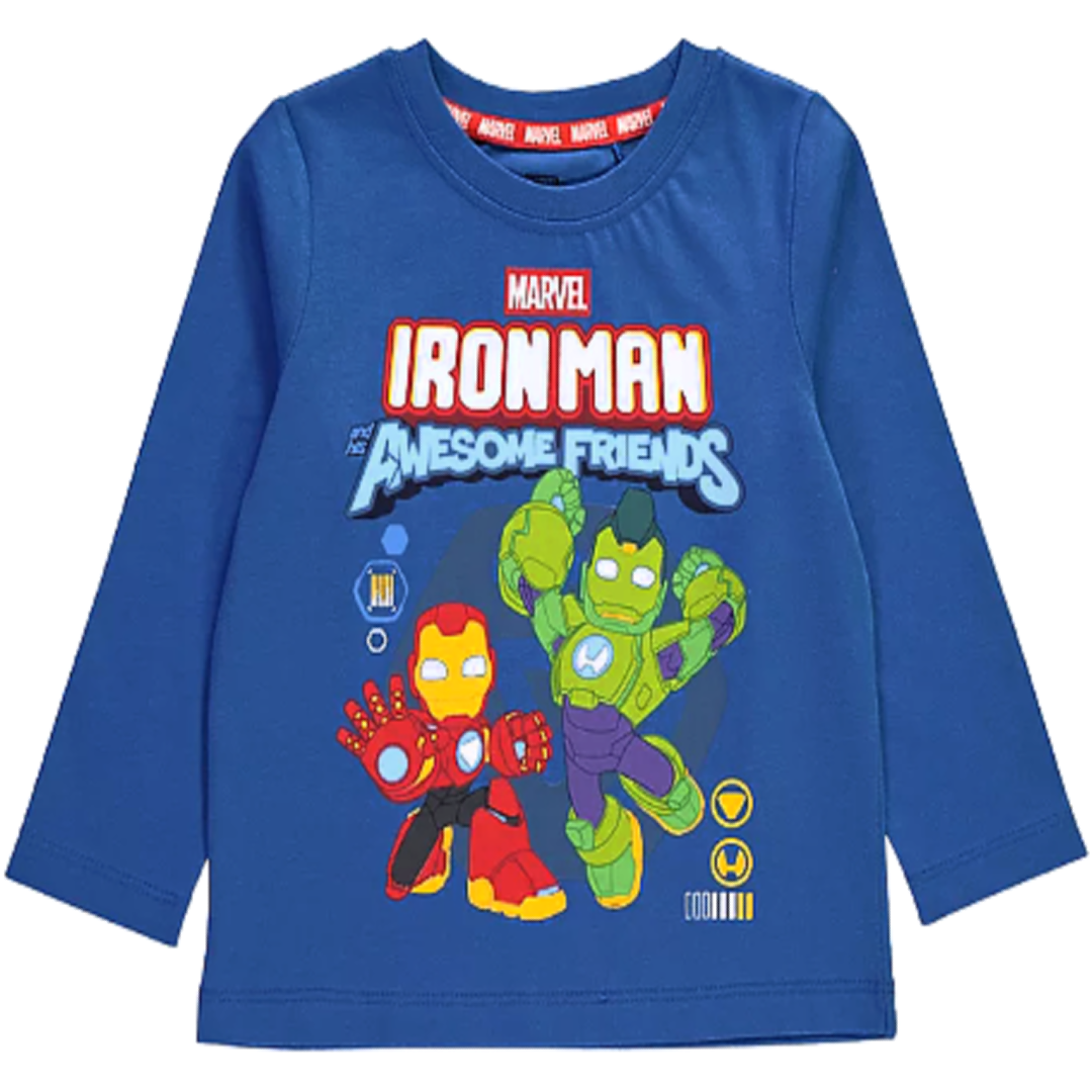 Marvel Comics | Blue Long Sleeve T-Shirt | Little Gecko