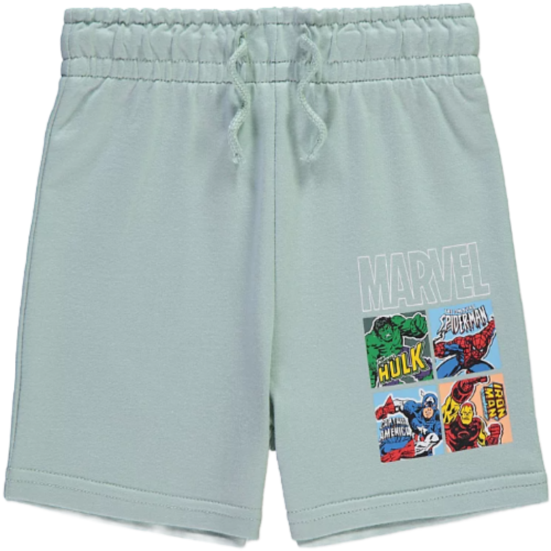 Marvel Comics | Mint Green Shorts | Little Gecko
