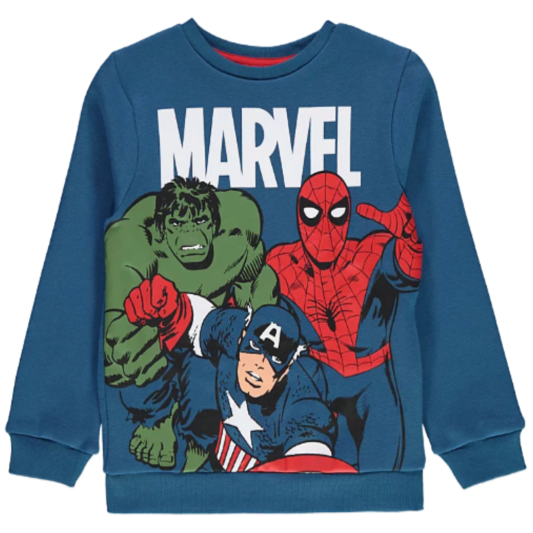 Marvel Comics | Blue Sweatshirt | Little Gecko