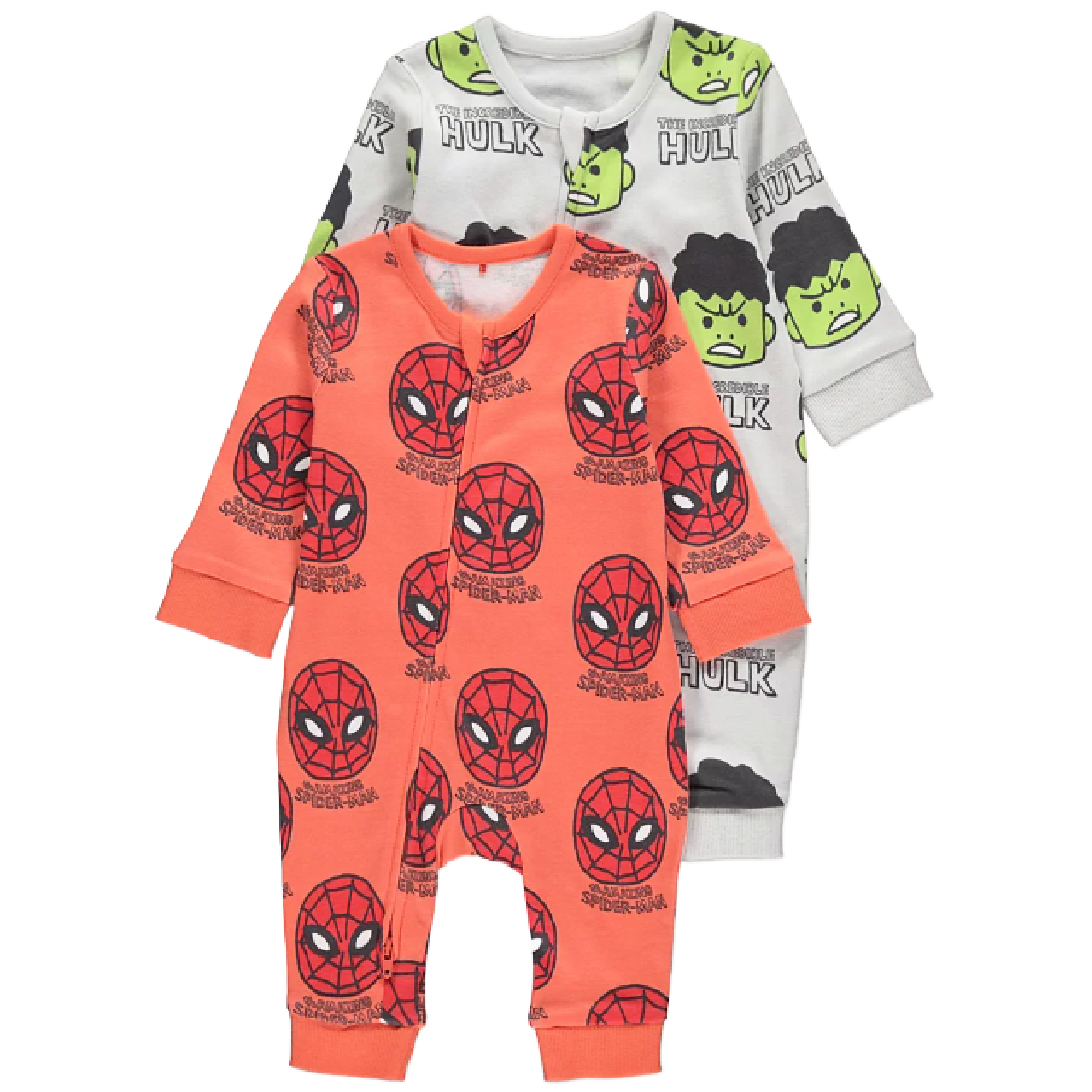 MARVEL COMICS 2 Pack Sleepsuit Set