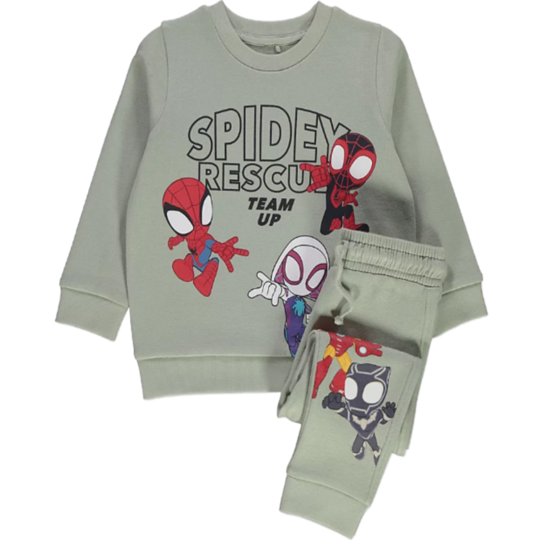 Marvel Comics | Spidey & Friends Sweatshirt & Jogging Pants Set | Little Gecko