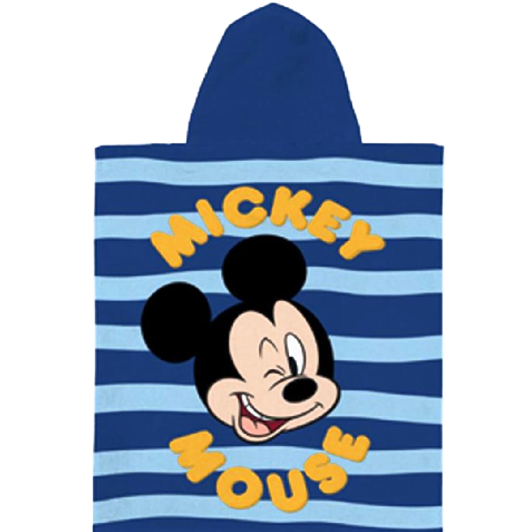 Mickey Mouse | Blue Striped Hooded Towel | Little Gecko