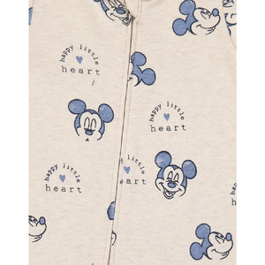 Mickey Mouse | 2pk Blue/Nude Sleepsuits | Little Gecko