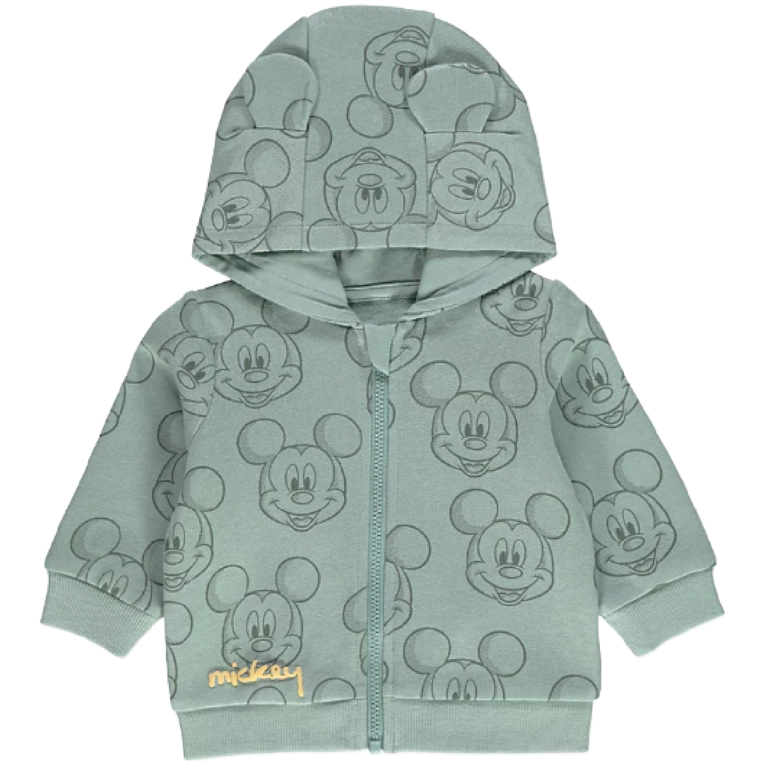 Mickey Mouse | Green Hoodie Jacket | Little Gecko