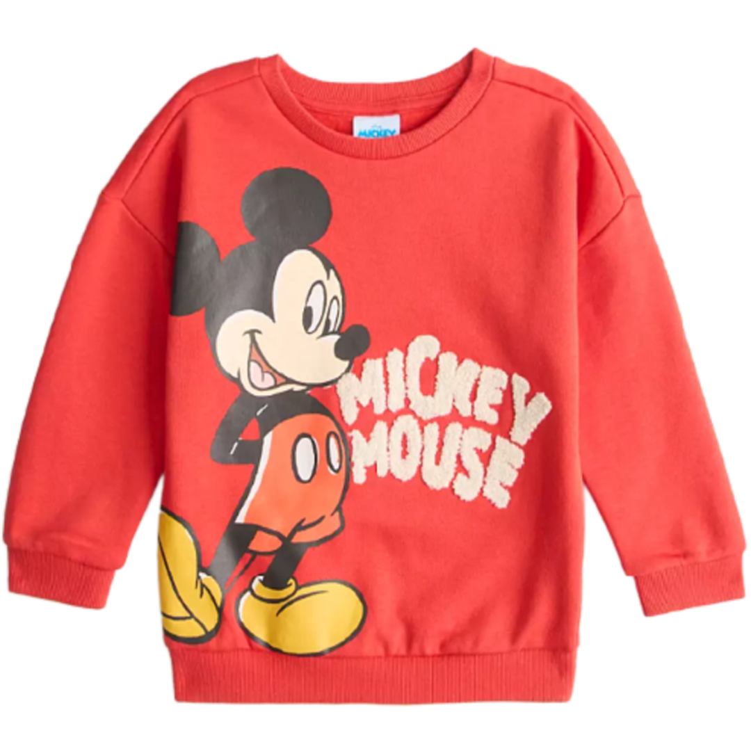 Mickey Mouse | Red Sweatshirt | Little Gecko