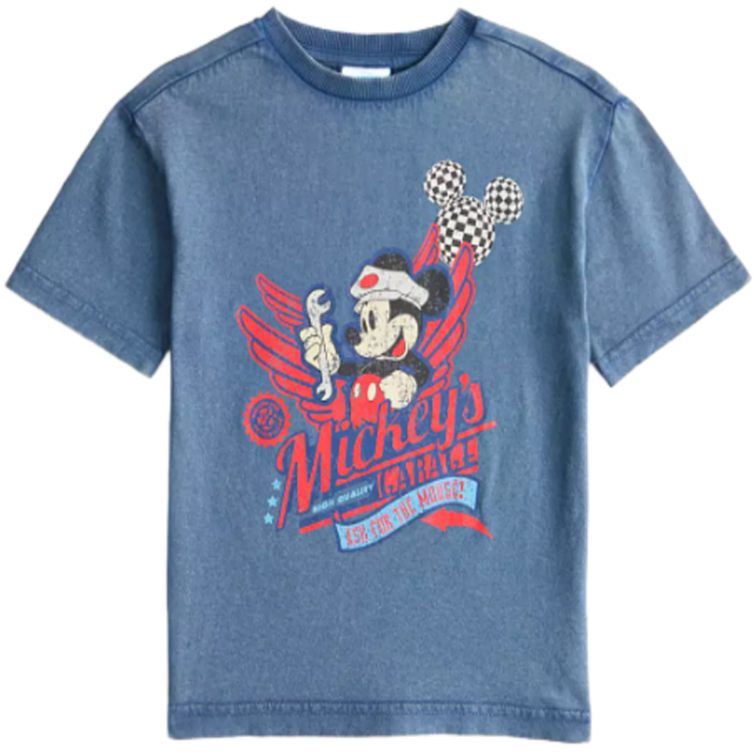 Micky Mouse | Blue Short Sleeve T-Shirt | Little Gecko