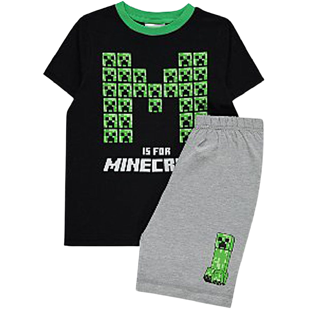 Minecraft | Shortie Pyjamas | Little Gecko