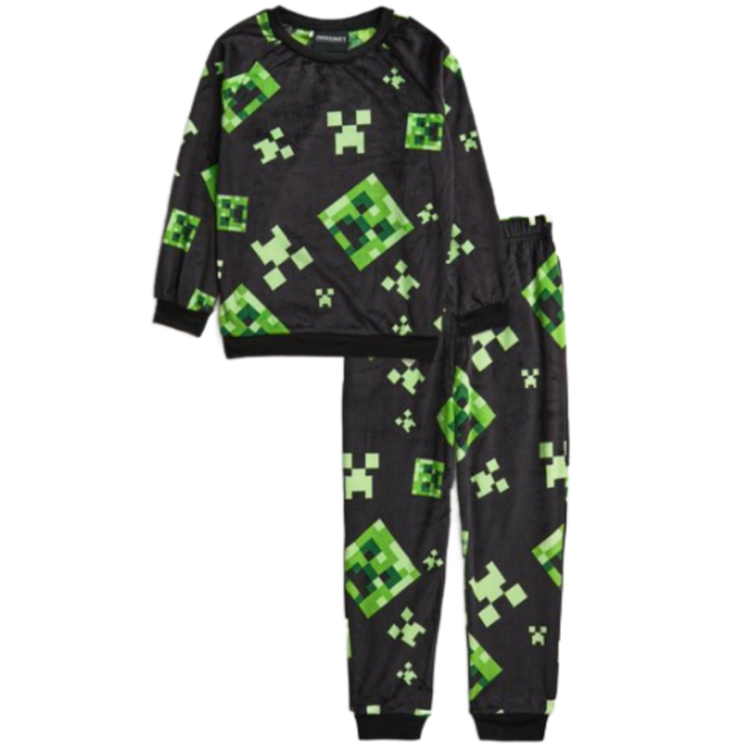 Minecraft | Black Creeper Pyjamas | Little Gecko