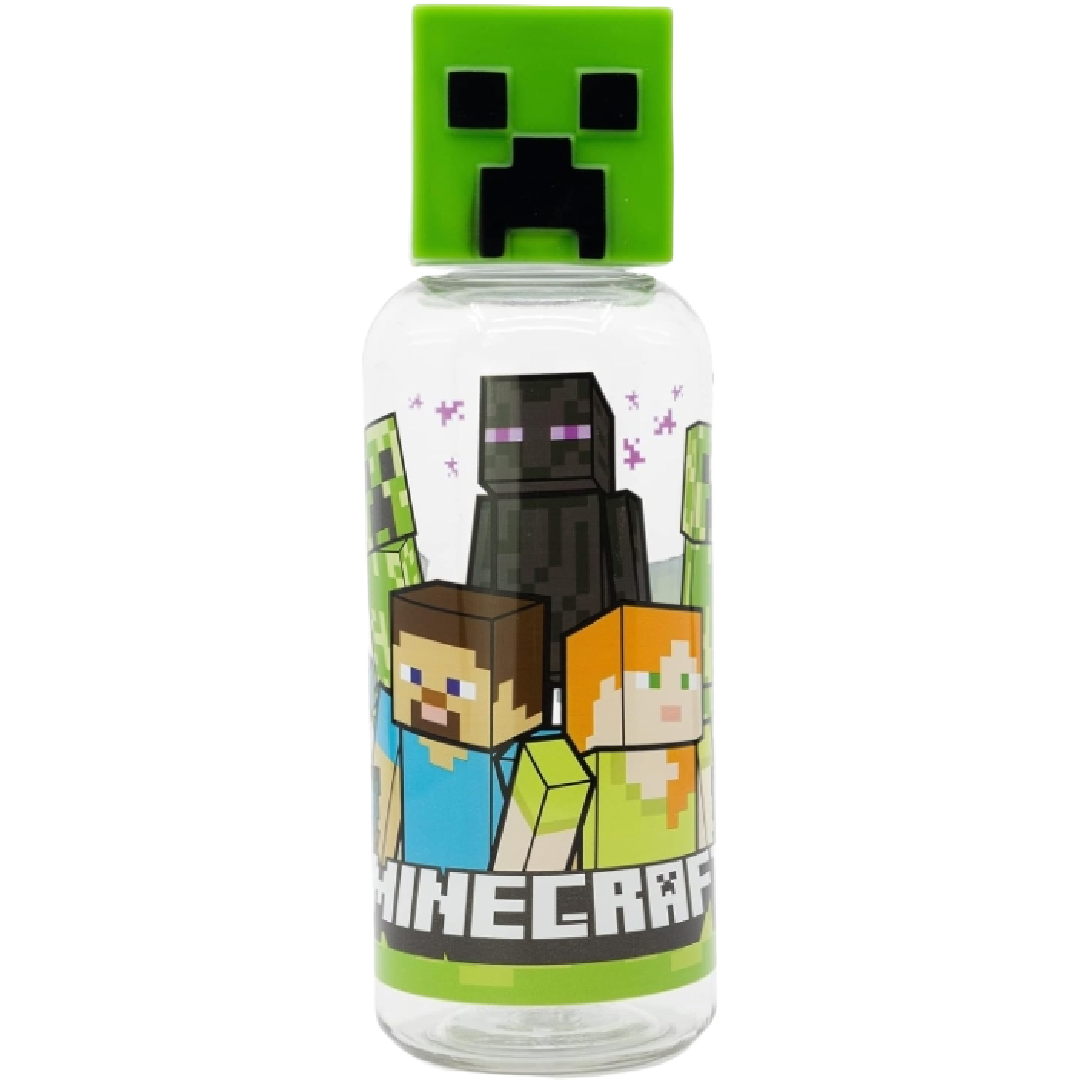 Minecraft | 3D Topper Drink Bottle | Little Gecko
