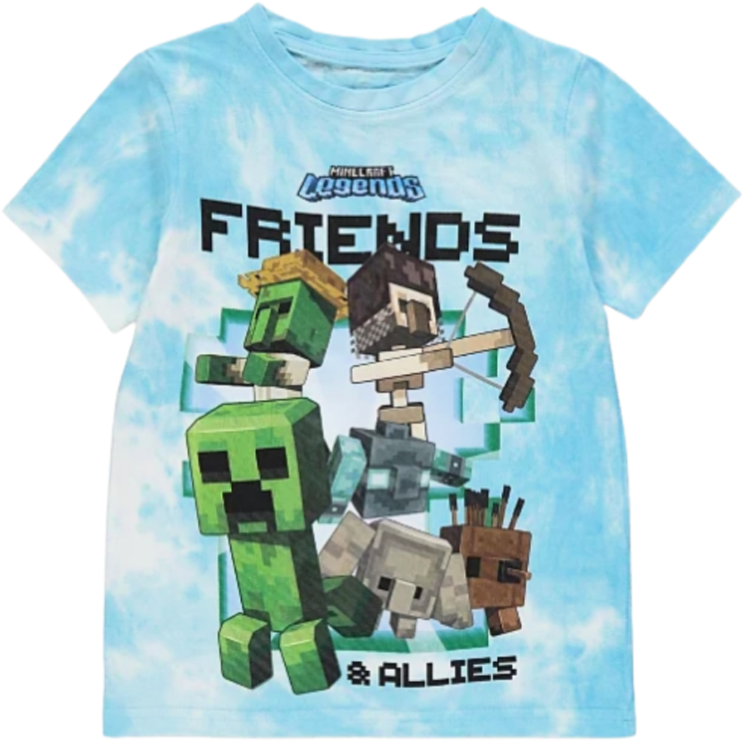 Minecraft | Blue Friends T-Shirt | Little Gecko